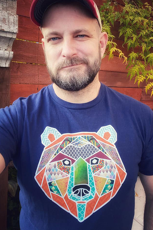 Colorful Patchwork Bear Gay Bear T-Shirt